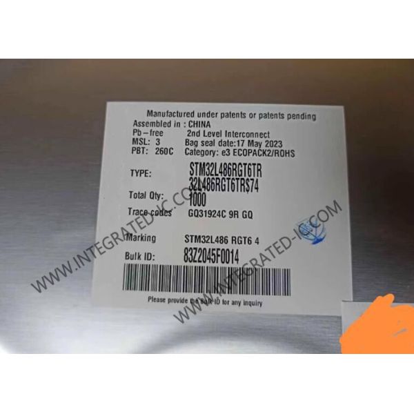 Microcontroller MCU STM32L486RGT6 High-Performance STM32 Ultra Low Power MCU 64