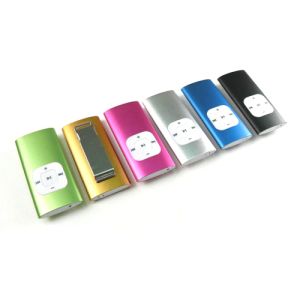 Fashionable Colorful Mini Clip Mp3 Player with Built - in Polymer Lithium