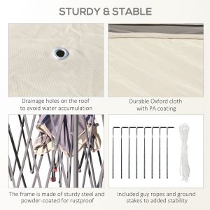 Rot Proof L330 x W330 x H288cm AJUNION Garden Gazebo Outdoor Canopy Shade Pop Up