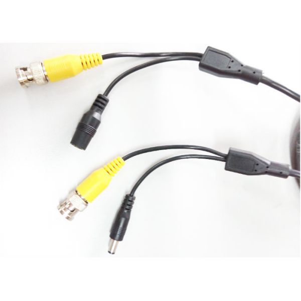 2M DC Power Cable With RCA Adapter For Vehicle Rear View Camera System