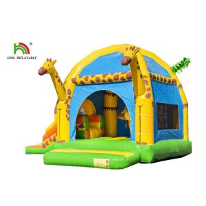 Wholesale 4 In 1 Giraffe Inflatable Jumping Castle With Slide And Obstacle For Outdoor from china suppliers