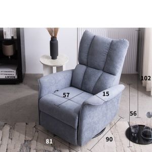 BN Functional Electric Single Fabric Sofa Modern Minimalist Gray Rockable