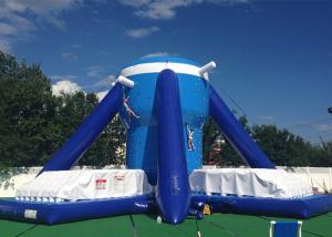 Wholesale Free Klimb Inflatable Interactive Games , Large Blue 28ft Inflatable Climbing Wall from china suppliers