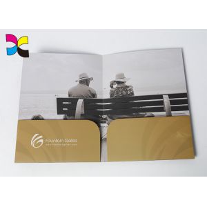 Environment - Friendly Printed File Folders With Pockets , Luxurious Restaurant