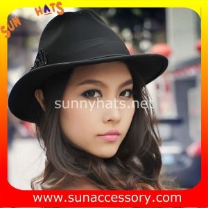 0070361 Sun Accessory customized winter wool felt fashion style fedora hats