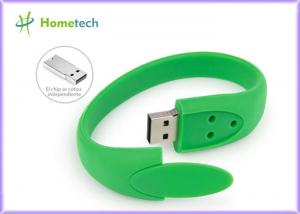 Wholesale Green Silicon Wristband Bracelet Usb Flash Drive 512MB 1GB  2.0 Pen Drive from china suppliers