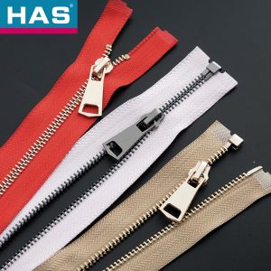 #5 White Open Ended Zip Silver Teeth / Gold Teeth Handbag Zippers