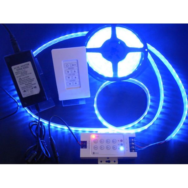 Quality LED strip Kit DC12V Waterproof LED Strip 5050 60LED/m 5M RGB RGBCW RGBWW with 2.4G RF LED Controller & Power adapter EU for sale