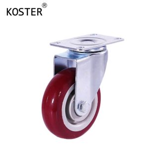 3inch 4inch 5inch PU/PVC Double Bearing Furniture Wheel Customization Trolley