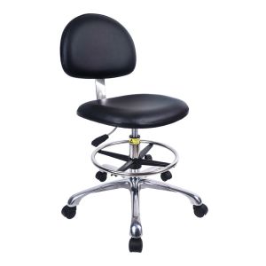 Clean Rooms Blue  Adjustable Height Lab Stool Laboratories Ergonomic Esd Chairs With Backrest