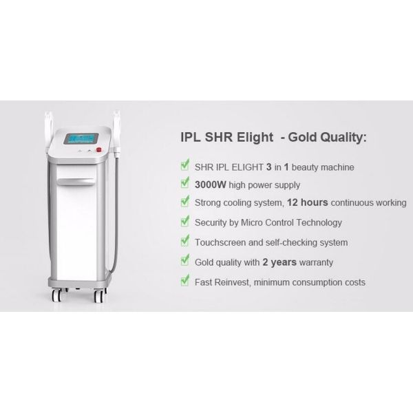 2016 Professional 2 handles shr ipl machine for skin rejuvenation and hair removal