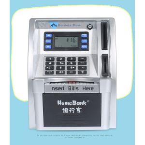 China KIDS LOVELY HOT SALE ON AMAZON PASSWORD PIGGY BANK ABS PINK OR SILVER COLOR DIGITAL COUNTING MONEY BANK SAFES on sale