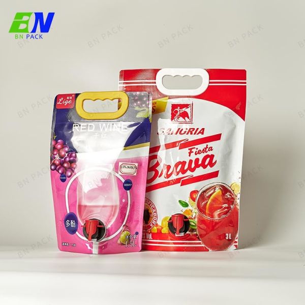 5L / 10L Juice Bag Wine Spout Packaging Aluminum Foil BIB Bag In Box