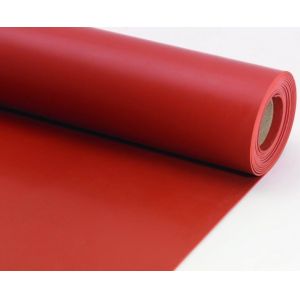 Red Solid Platinum Cured Silicone Sheet Textured Finish For Food Processing