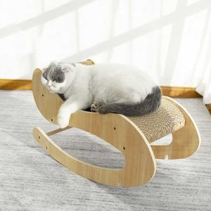 Cat Scratcher House Rocking Bed Sofa Cat Scratching Board Interactive Toy