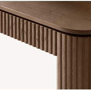 Modern Bedroom Walnut Console Table With Roller Shutter Door Cabinet