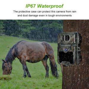 IP67 No-Glow Hunting Camera with 450mm Micro Lens Support and 1s-60m Interval HD