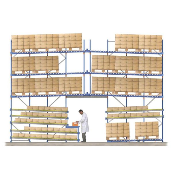 Department Store Display Carton Flow Shelving With Roller Dumbbell Wheel