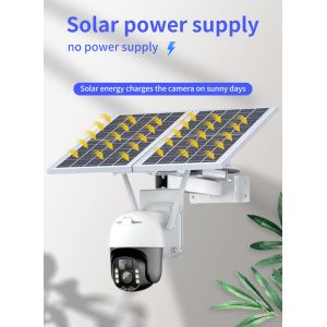 Wifi Tuya Smart Solar Camera 20Watt Outdoor Surveillance PTZ Camera With Solar