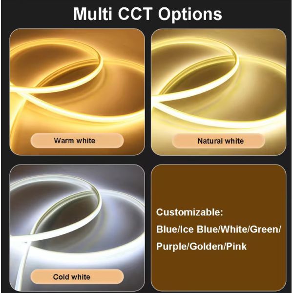 High Voltage 110V 220V Indoor Outdoor Waterproof IP65 LED Cob Strip Lights For Shopping Mall Home Decorations