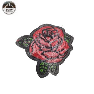 Handmade Flower Embroidery Patches , Custom Color Self Adhesive Patches