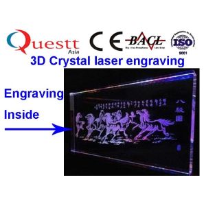Easy Instalallation 3D Crystal Laser Engraving Machine 300x400x130 Mm ISO
