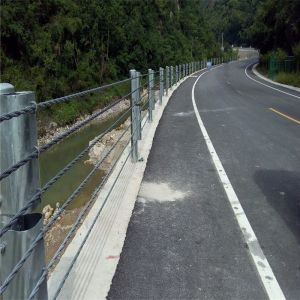 ISO9001 Customized Zinc Coated Wire Rope Barrier For Highway Guardrail