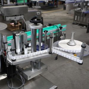 Vertical Round Wine Bottle Sticker Labelling Machine Original Pneumatic Roller