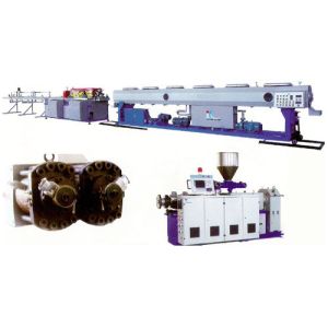 UPVC CPVC Plastic Pipe Extrusion Line With Double Screw Extruder