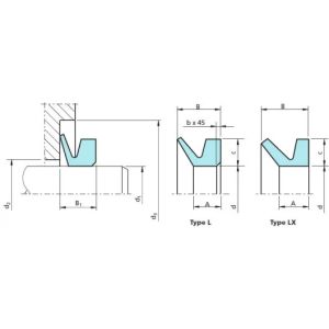 V Type NBR FKM Rubber V Ring VS VA Water Pump Seals V Seal Rotary Shaft Seal