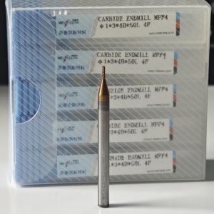 MPF4 Solid Carbide 4 Flutes Flat End Mill 1mm for Cutting Carbon Steel