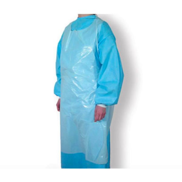 Adult Disposable Plastic Cooking Aprons , Sigle Use Plastic Waterproof Aprons