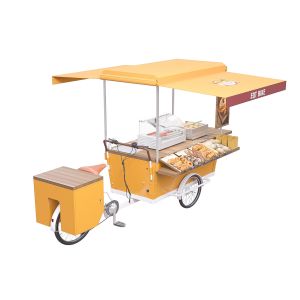 CE Integrated Box Structure 150KG Load Vending Food Cart
