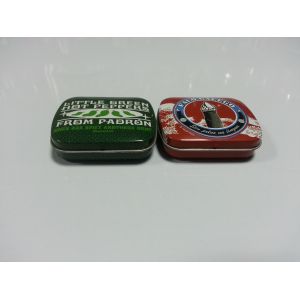 Small Tin Candy Containers With Lid and Plastic Insert