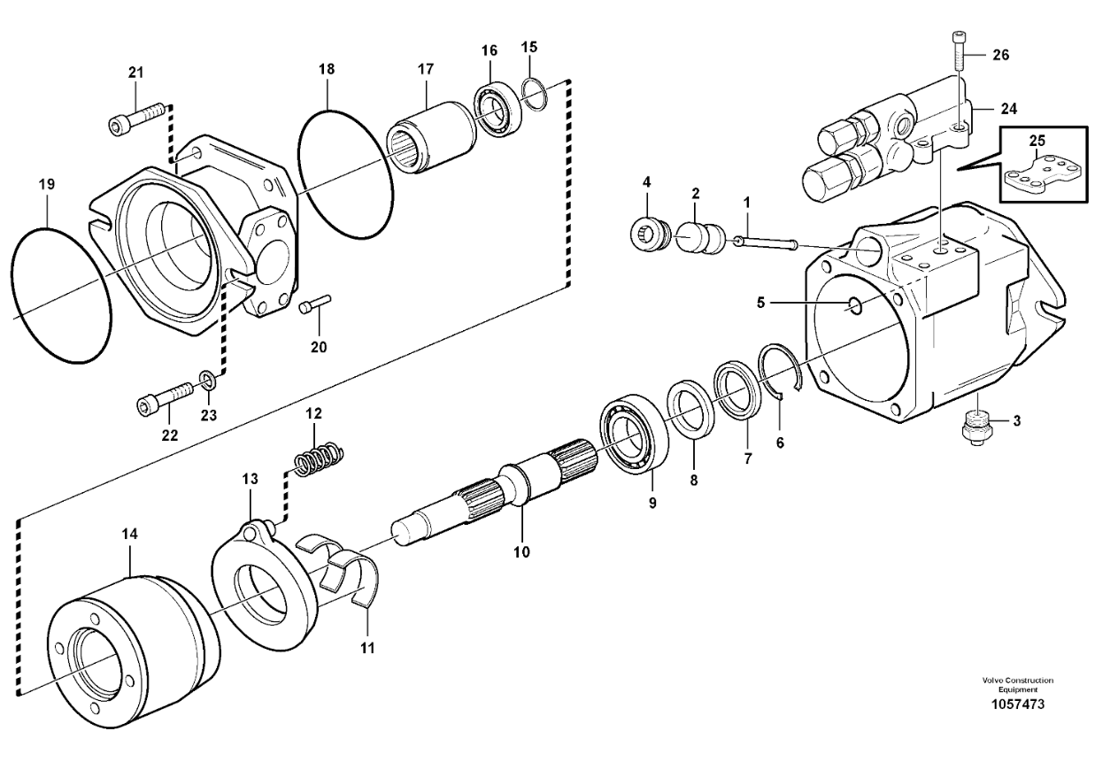 VOE15191773 15191773 15020156 Hydraulic Piston Pump Fan Pump for Volvo A35F A35G A40F A40G Excavator Parts Aftermarket Original