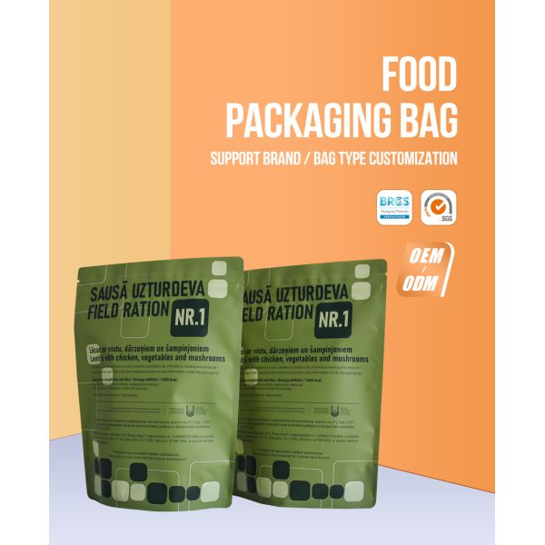 Custom Printing High Quality Field Rations Packaging Bag Plastic Zipper Packaging Pouch For solid food