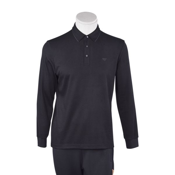 Autumn Long Sleeve Unisex Polo Shirts 100% Cotton OEM ODM Custom Logo Printing