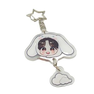 Custom Acrylic Keychain Charms Linked Keychain Printing Cartoon Acrylic Keychain