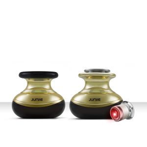 Wholesale 30g Round Plastic Vibration Cream Bottle with Golden Skin Care Cream and Infrared Electric Massage from china suppliers