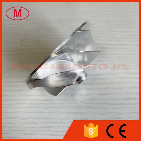 G30-770 57.52/71.40mm 9+0 blades point milling snake curve billet compressor wheel for 880693-5002S/880697-5008S/5009S