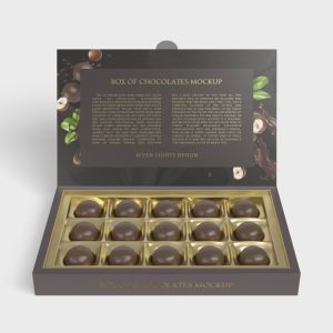 Custom Printing Luxury Belgian Chocolate Praline Box Cardboard Material