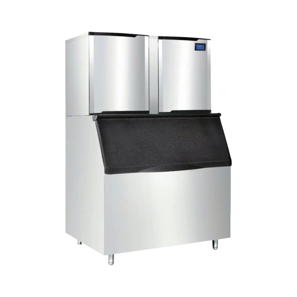 Quality Large Capacity Commercial Cube Ice Machine with Ice Storage Bin, Intelligent Control System and Automatic Operation for Easy Ice Production for sale