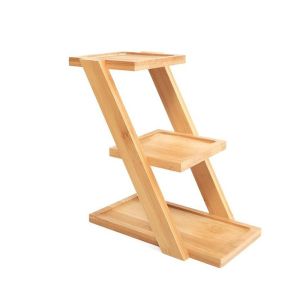 Natural Bamboo Plant Rack Flower Holder Display Shelf 3 Tier