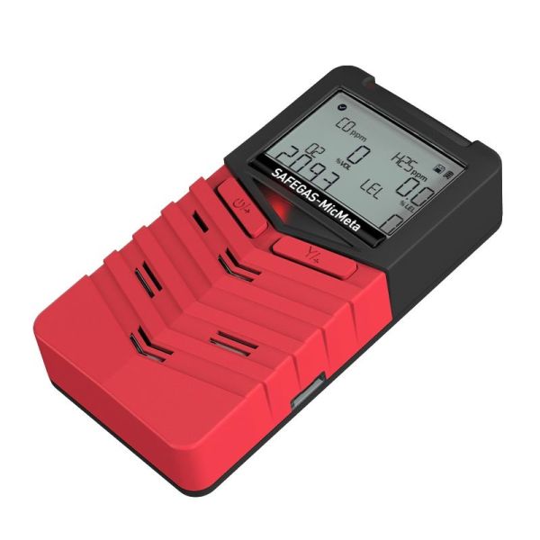 Red Color Portable CO Gas Detector With H2 Compensated Sensor For Mining