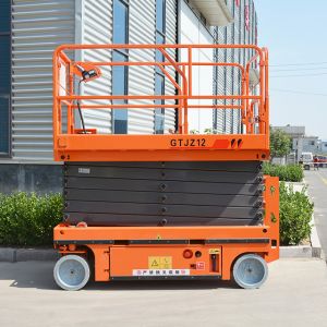 25% Grade Ability Mobile Scissor Lift for Aerial Installation and Maintenance