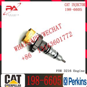 Common Rail Diesel Injector 198-6605 for C-A-Terpillar Excavator 3126 3126E
