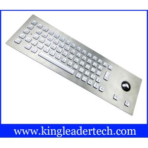 Robust IP65 Illuminated Metal Keyboard Customizable With Trackball