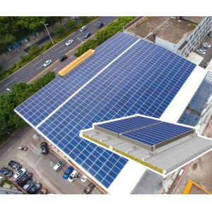 Photovoltaic Roof Panel with 1000mm Width and PU Rock Wool or PU Glass Wool Core