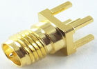 SMA Female Jack 50 OHM RF Coaxial Connectors Through Hole PCB Mount Right Angle