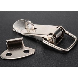 120kg Silver Tone Spring Loaded Hasp Catch Lock Buckle